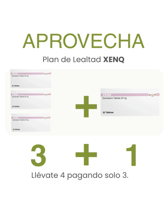 Xenq De 25 mg Caja Con 30 Tabletas - Exemestano