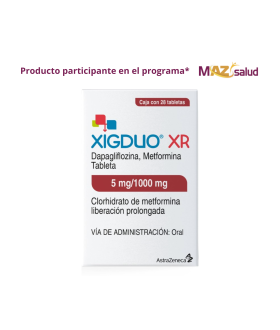 Xigduo Xr De 5 mg / 1000 mg Caja Con 28 Tabletas -...