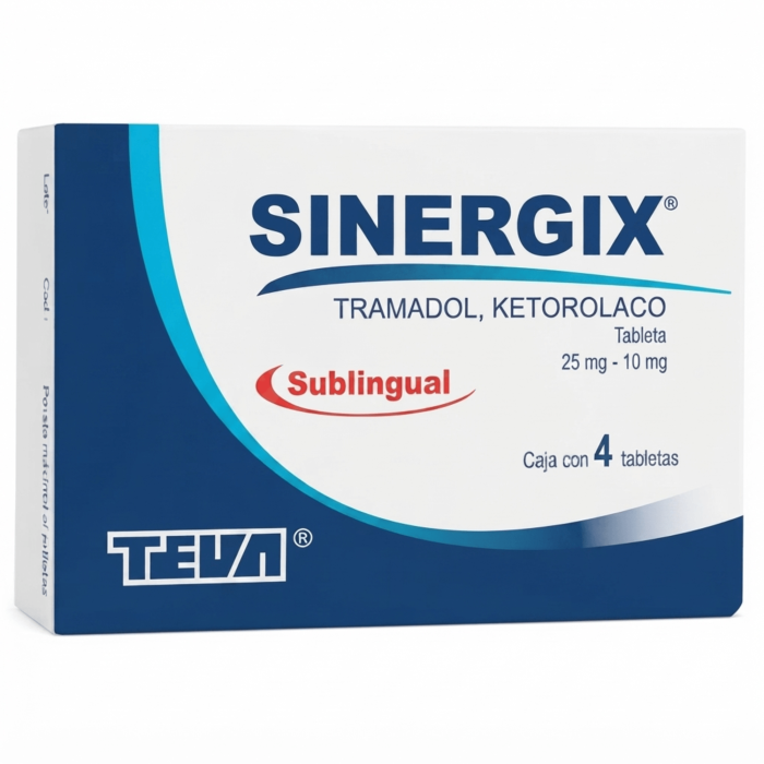 Sinergix 25 mg / 10 mg Box with 4 Sublingual...