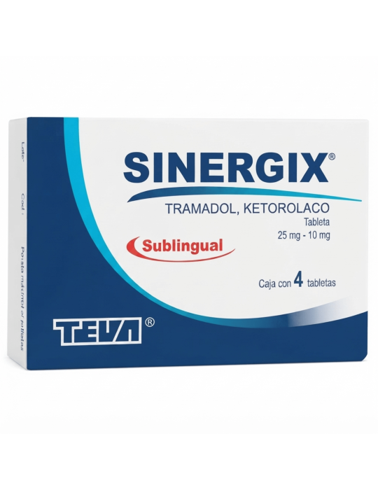 Sinergix 25 mg / 10 mg Box with 4 Sublingual...
