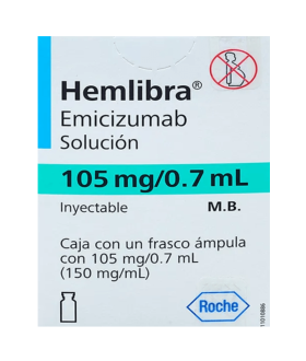 Hemlibra De 105 mg / 0.7 mL Caja Con Frasco Ámpula...