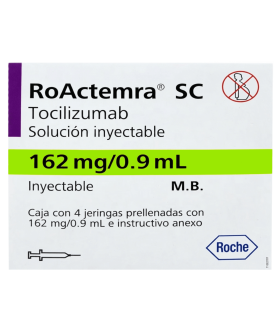 Roactemra SC De 162 mg / 0.9 mL Caja Con 4 Jeringas...