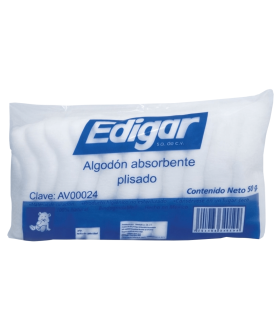 Algodón Absorbente Plisado Edigar Bolsa De 50 g - Algodón