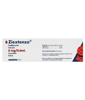Ziextenzo De 6 mg / 0.6 mL Caja Con 1 Jeringa Prellenada...