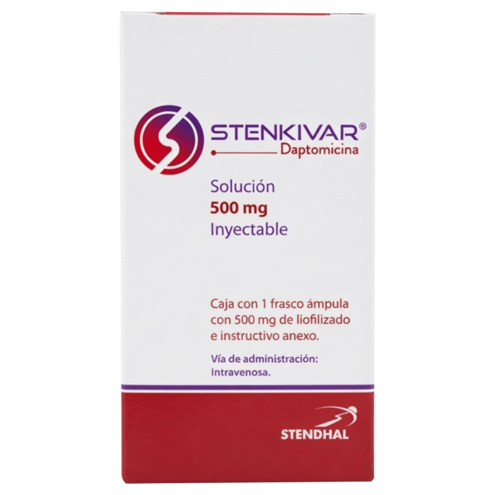 Stenkivar De 500 mg Caja Con 1 Frasco Ámpula Solución Inyectable - Daptomicina