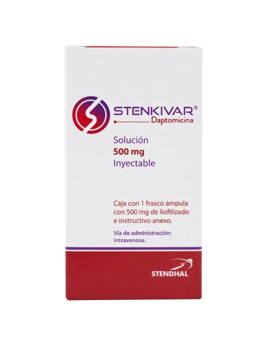 Stenkivar De 500 mg Caja Con 1 Frasco Ámpula Solución Inyectable - Daptomicina