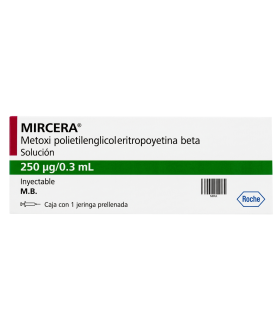 Mircera De 250 mcg / 0.3 mL Caja Con 1 Jeringa Prellenada...