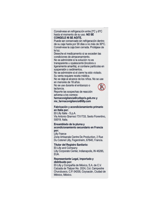 Mounjaro De 12.5 mg / 0.6 mL Caja Con Pluma...