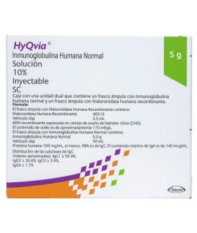 HyQvia De 5 g Caja Con Unidad Dual Con 2 Frascos Ámpula...