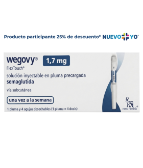 Wegovy 1.7 mg FlexTouch – Box containing one pre-filled...