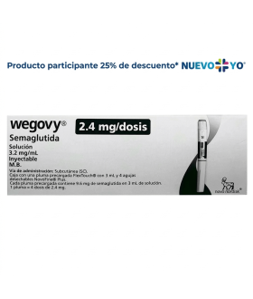 Wegovy 2.4 mg FlexTouch, box containing 1 pre-filled pen...