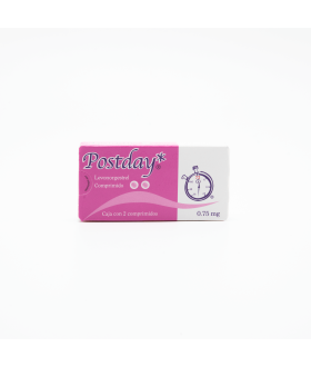 Postday De 0.75 mg Caja Con 2 Comprimidos - Levonorgestrel