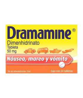 Dramamine De 50 mg Caja Con 24 Tabletas - Dimenhidrinato