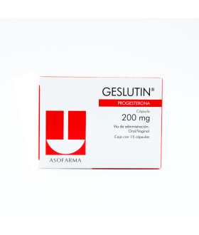 Geslutin De 200 mg Caja Con 15 Cápsulas - Progesterona