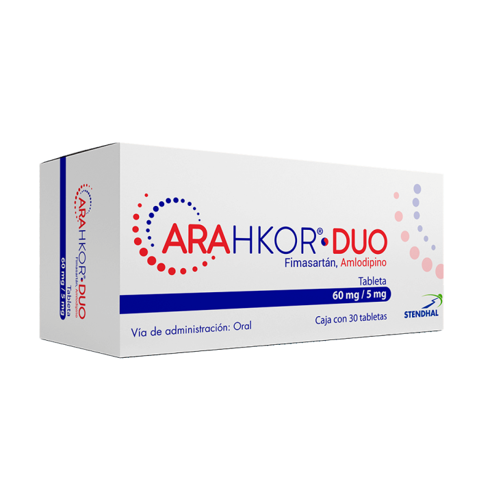 Arahkor Duo De 60 / 5 mg Caja Con 30 Tabletas -...