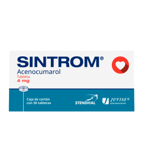 Sintrom De 4 mg Caja Con 30 Tabletas - Acenocumarol