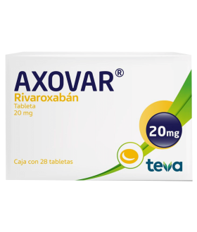 Axovar De 20 mg Caja Con 28 Tabletas - Rivaroxabán